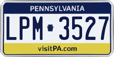 PA license plate LPM3527