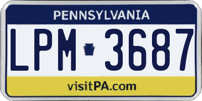 PA license plate LPM3687