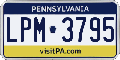 PA license plate LPM3795