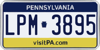 PA license plate LPM3895