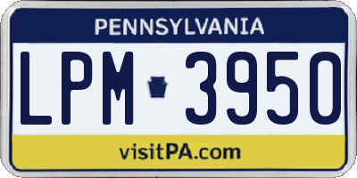 PA license plate LPM3950