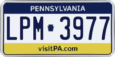 PA license plate LPM3977