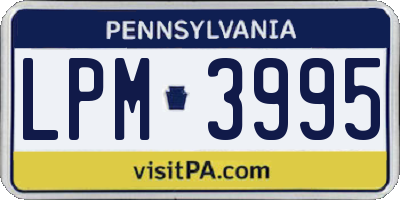PA license plate LPM3995