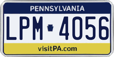 PA license plate LPM4056