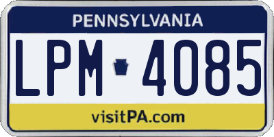 PA license plate LPM4085