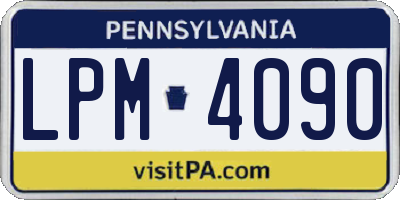 PA license plate LPM4090