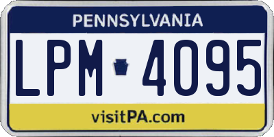 PA license plate LPM4095