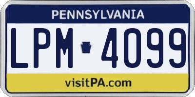 PA license plate LPM4099