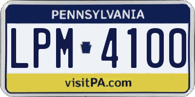 PA license plate LPM4100