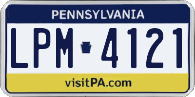 PA license plate LPM4121