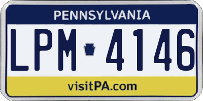 PA license plate LPM4146