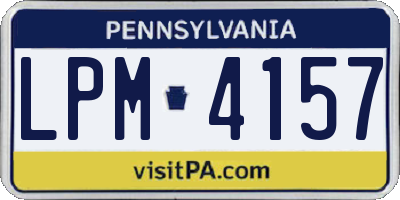 PA license plate LPM4157