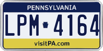 PA license plate LPM4164