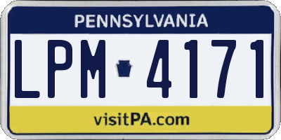 PA license plate LPM4171