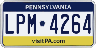 PA license plate LPM4264