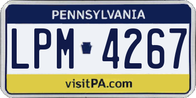 PA license plate LPM4267