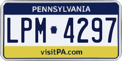 PA license plate LPM4297