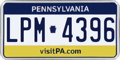 PA license plate LPM4396
