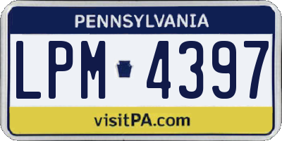 PA license plate LPM4397