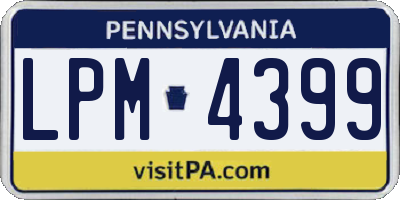 PA license plate LPM4399