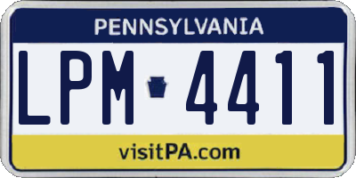 PA license plate LPM4411
