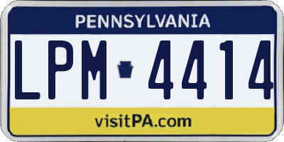 PA license plate LPM4414