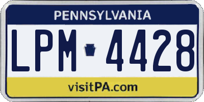 PA license plate LPM4428