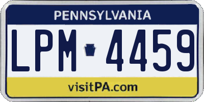 PA license plate LPM4459