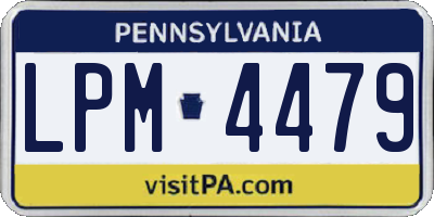 PA license plate LPM4479