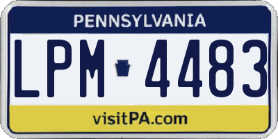 PA license plate LPM4483