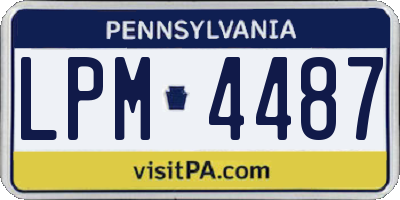 PA license plate LPM4487