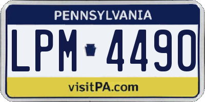 PA license plate LPM4490