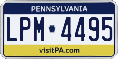 PA license plate LPM4495