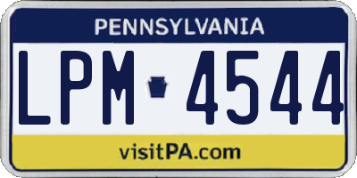 PA license plate LPM4544