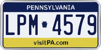 PA license plate LPM4579