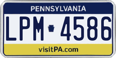 PA license plate LPM4586