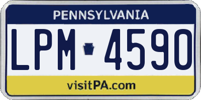 PA license plate LPM4590