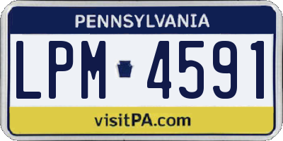 PA license plate LPM4591