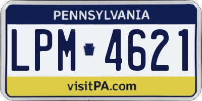 PA license plate LPM4621