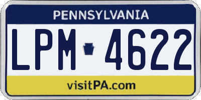 PA license plate LPM4622