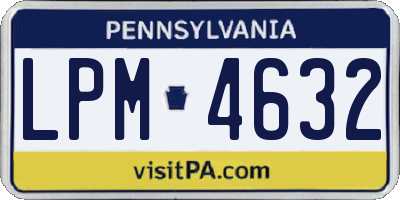 PA license plate LPM4632
