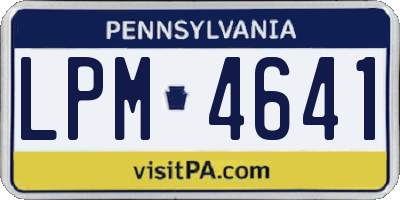 PA license plate LPM4641