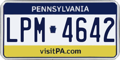 PA license plate LPM4642