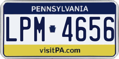 PA license plate LPM4656