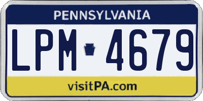 PA license plate LPM4679