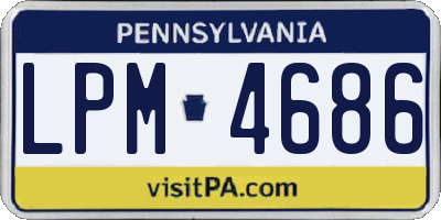 PA license plate LPM4686