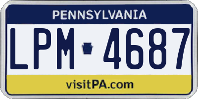 PA license plate LPM4687