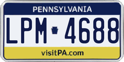 PA license plate LPM4688