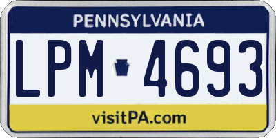 PA license plate LPM4693