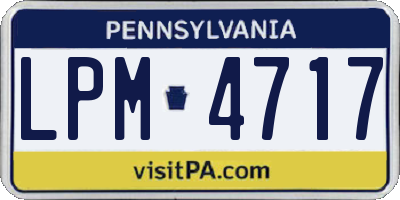 PA license plate LPM4717